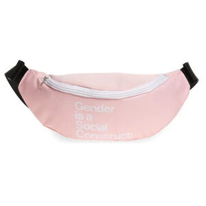 Pink Fanny Pack Bag Belt Bag Gender Choice Words Lesbian Pastel LBGTQ Unisex NEW